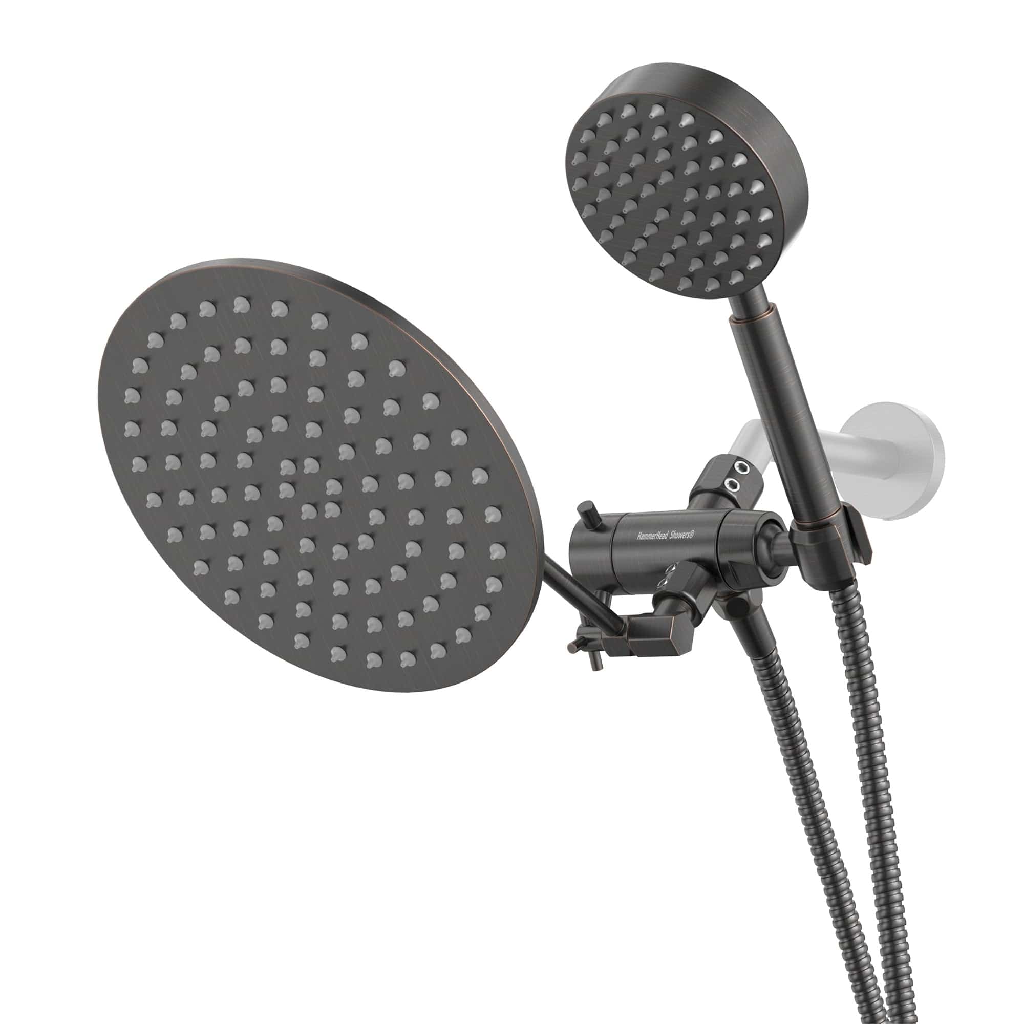Premium All-Metal Dual Shower Head with 2.5 GPM Flow & Adjustable Extension Arm - Perfect for Spa-Like Bathroom Upgrades & Water-Saving Home Renovations