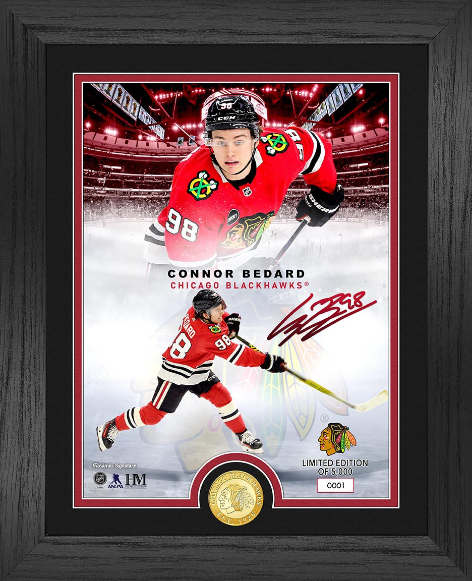 Connor Bedard NHL Legends Bronze Coin Collectible - Limited Edition Photo Mint for Hockey Fans & Sports Memorabilia Collectors - Perfect for Display, Gifts, and Fan Cave Decor