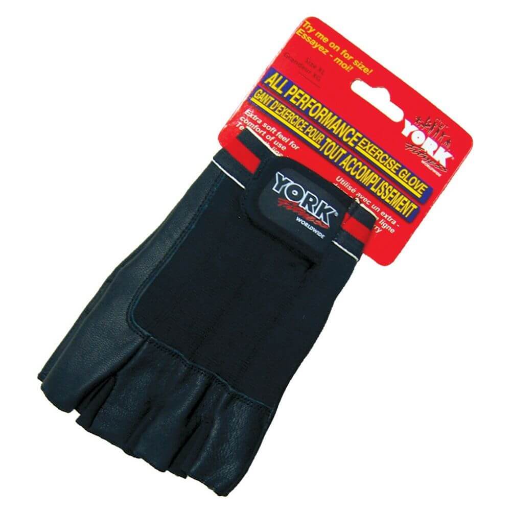 York Barbell All Performance Weight Lifting Gloves - Premium Workout Gloves for Gym, CrossFit & Powerlifting - Comfortable & Durable Training Gloves for Men & Women