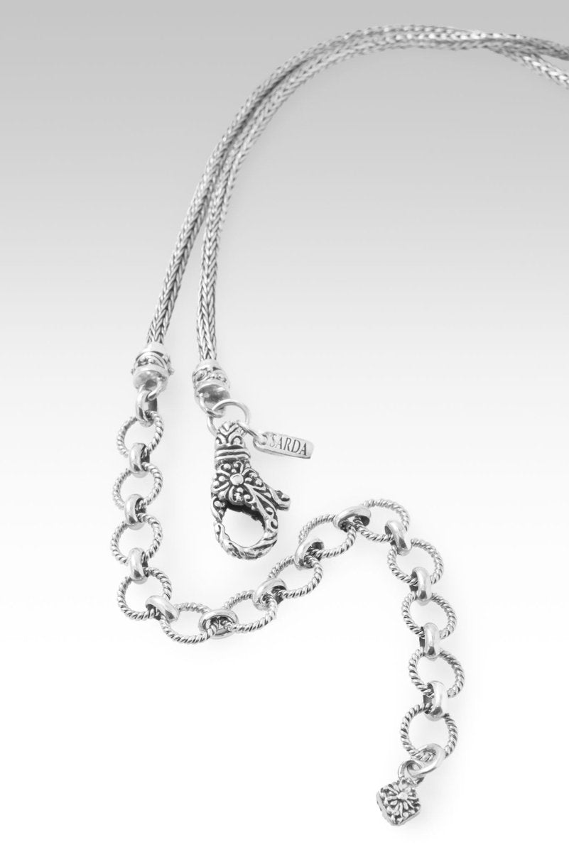 Grateful for Grace Reversible Silver Necklace with Mystic Quartz | Unique Spiritual Jewelry for Women | Perfect for Meditation, Yoga & Everyday Wear