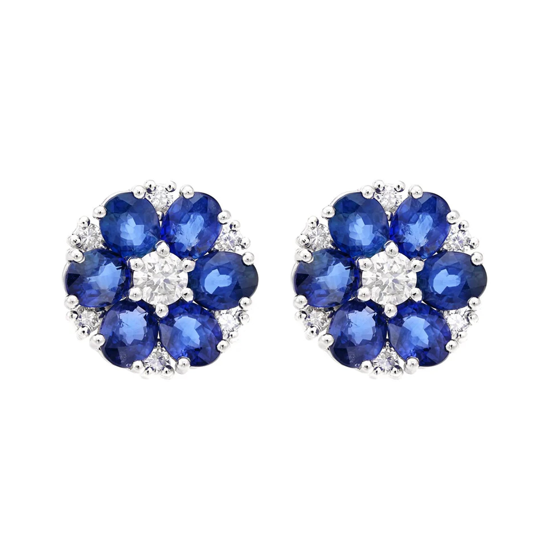 Blue Tidal Sapphire Stud Earrings – Genuine Gemstone Jewelry for Women, Elegant Gift for Birthday, Anniversary & Special Occasions | Perfect for Parties, Weddings & Everyday Wear