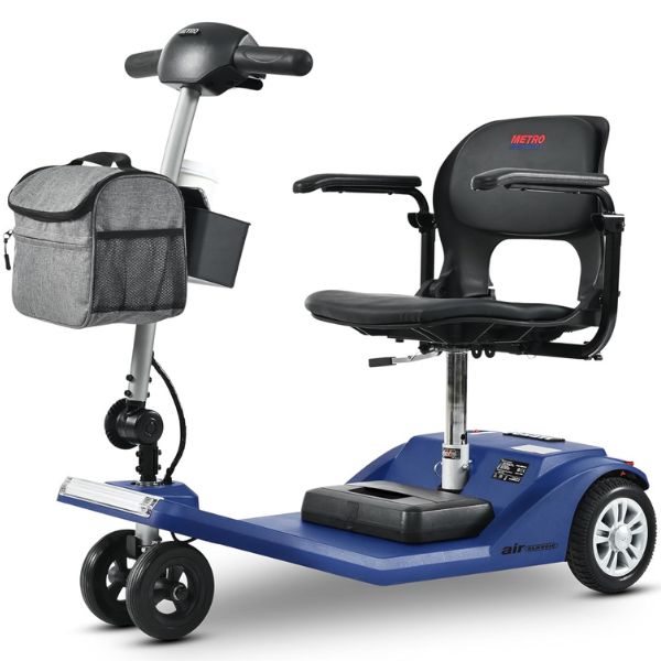 Metro Mobility Air Classic 3 Wheel Portable Mobility Scooter for Adults - Lightweight Foldable Electric Scooter for Seniors & Disabled - Ideal for Travel, Shopping & Outdoor Activities