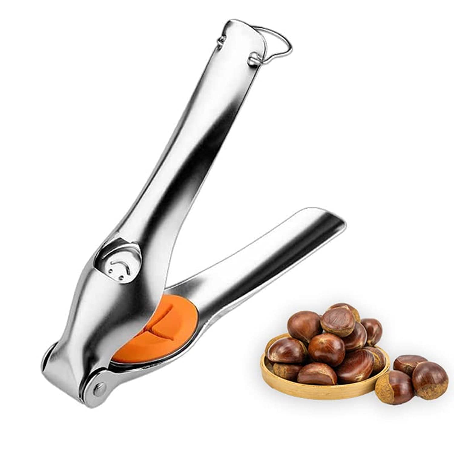 Premium Stainless Steel Chestnut Cutter & Nut Cracker Tool - Quick Open Chestnuts, Walnuts, Hazelnuts - Multi-Functional Kitchen Gadget with Bottle Opener for Baking, Camping & Holiday Cooking