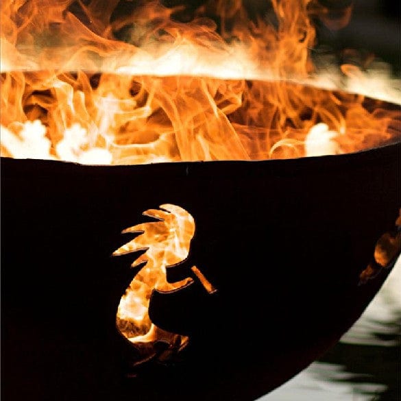 Kokopelli Outdoor Gas Fire Pit with 24-Inch Penta Burner - Match Lit Ignition for Backyard, Patio, and Camping Gatherings