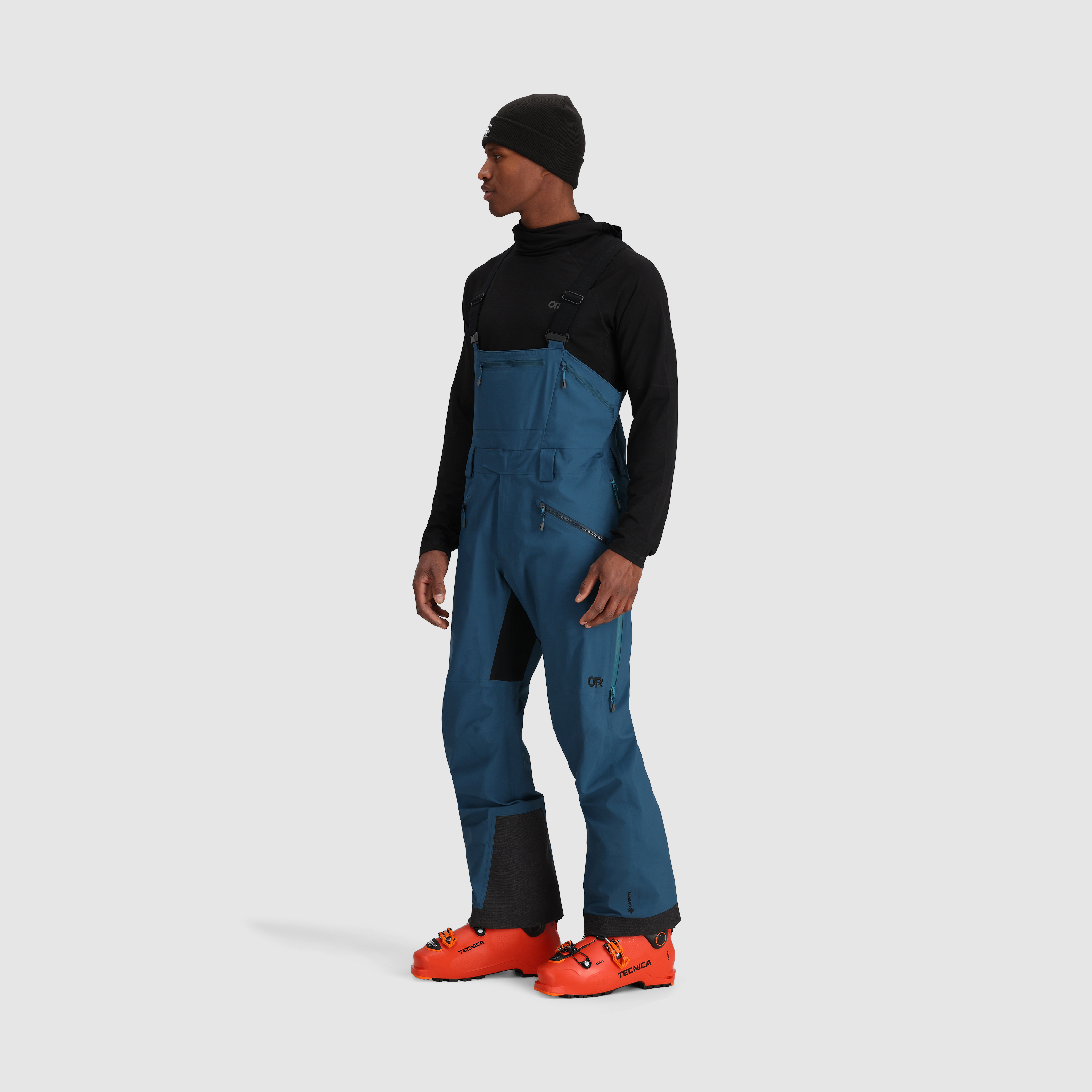 Men's Waterproof GORE-TEX Bib Overalls - Insulated Winter Snow Pants for Skiing, Hiking & Outdoor Work