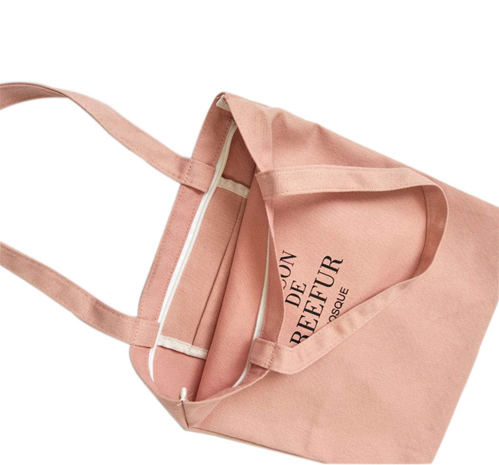 Eco-Friendly Canvas Tote Bag with Inner Pocket - Reusable Washable Grocery Shopping Bag for Women, Durable Shoulder Handbag for Work, Beach, Travel & Daily Use