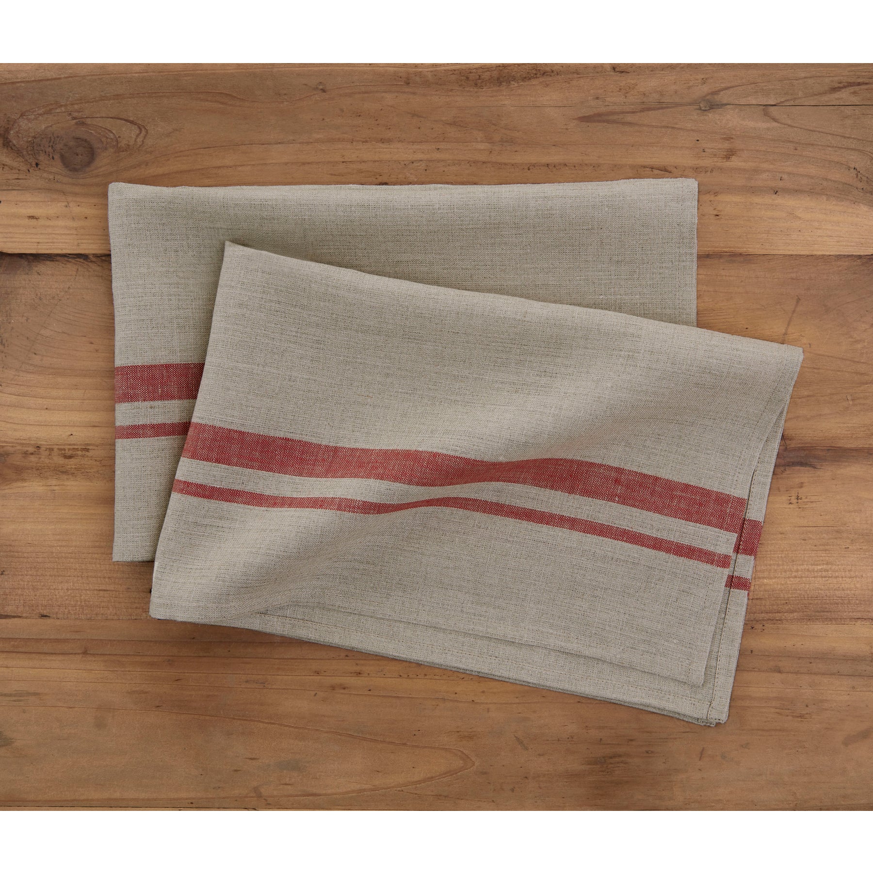 French Striped Kitchen Towels Set of 2 - Absorbent & Durable Cotton Dish Towels for Drying Dishes, Cleaning Countertops & Kitchen Decor - Perfect for French Country or Farmhouse Style Kitchens