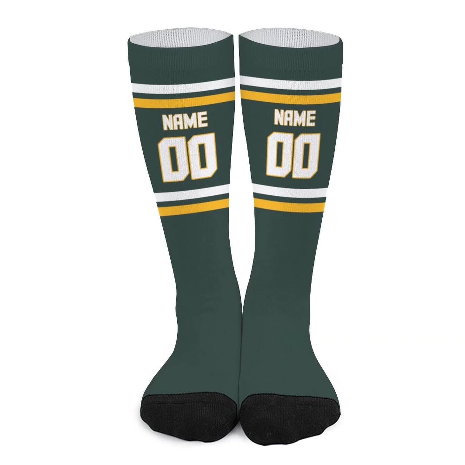Custom Football Socks with Personalized Numbers - Breathable Crew Socks for Men & Youth - Team Colors Athletic Socks - Perfect Sports Gifts for Soccer Fans - Ideal for Games, Training & Fan Support