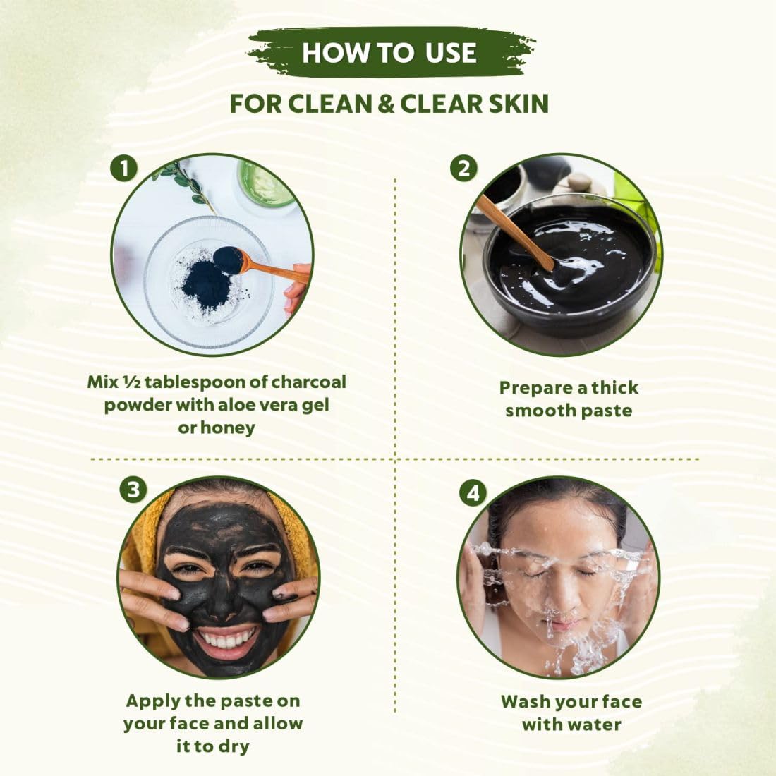 Voorkoms Charcoal Powder 100g Jar - Natural Activated Charcoal for Hair, Face & Teeth Detox - Skin Care & Oral Hygiene Solution for Deep Cleansing & Whitening