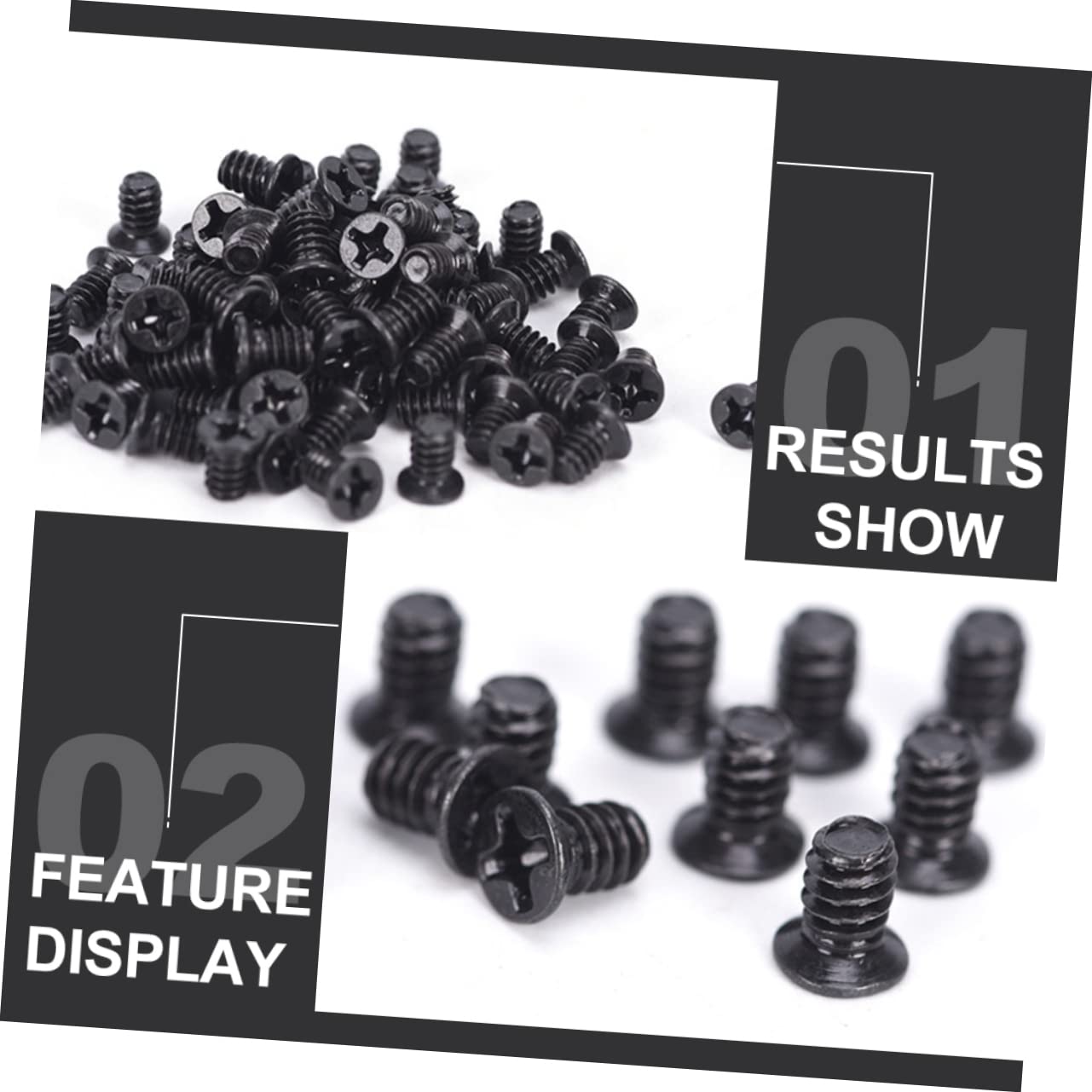 Gatuida 300 Pcs Black Nickel Flat Head HDD Screws for 3.5-Inch Hard Drive & Computer Case - Compatible with HDD Trays & PC Accessories - Perfect for PC Building, Hard Drive Installation & Computer Repair
