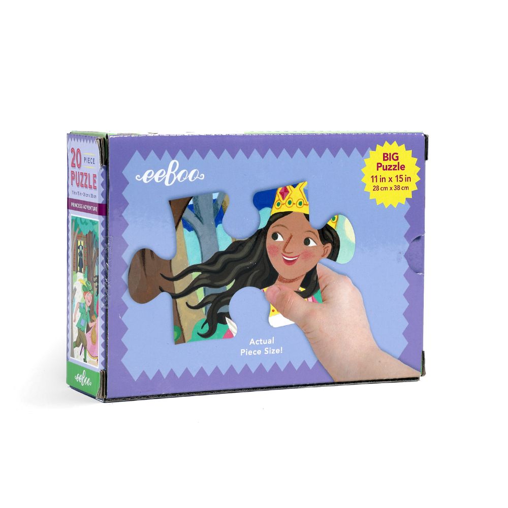 eeBoo Princess Adventure 20-Piece Jigsaw Puzzle for Kids | Educational Toy for Preschoolers | Perfect for Birthday Gifts & Family Game Night