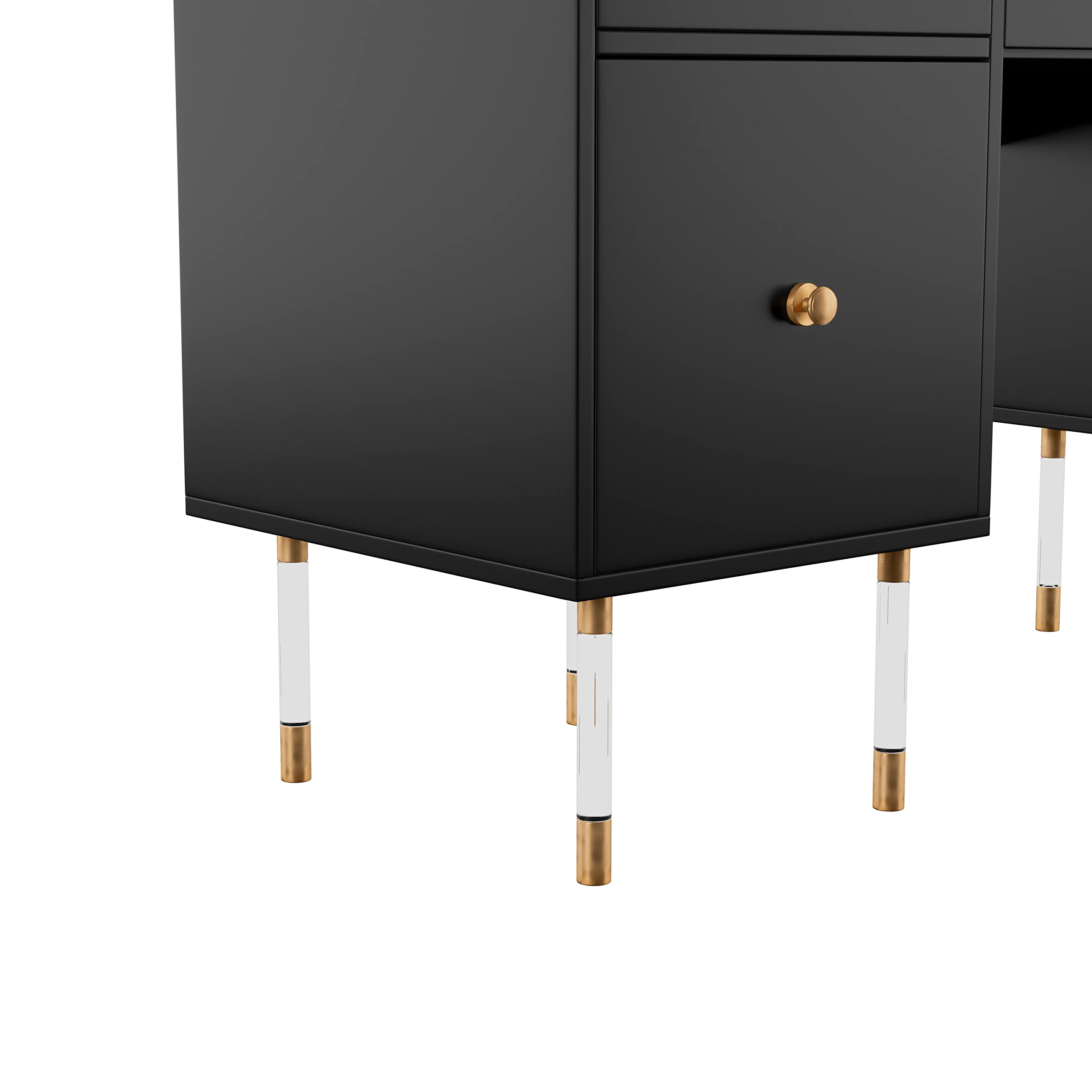 SEI Helston Black Desk - Home Office & Study Furniture