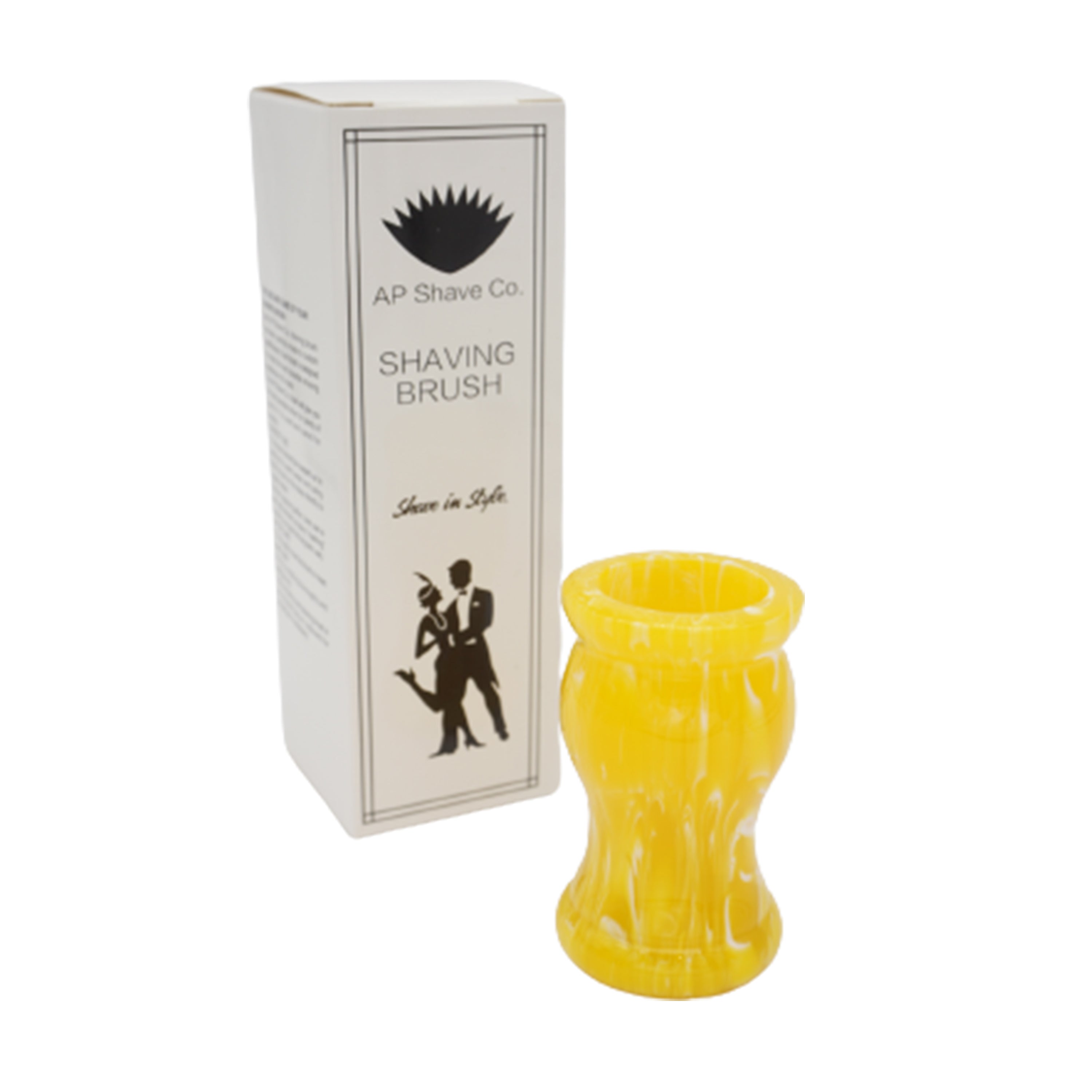 Premium Handcrafted Lemon Drop Shaving Brush Handle - Fits 26mm & 28mm Knots - Perfect for Wet Shaving & Grooming Gifts for Men