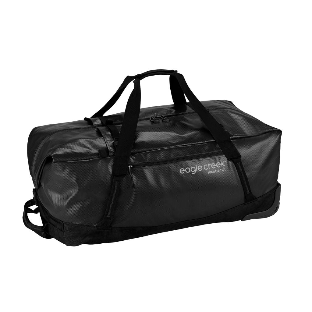 Eagle Creek Migrate 130L Ultra Tough Wheeled Duffel Bag - Heavy Duty Travel Luggage for Adventure, Camping & Outdoor Trips - Black