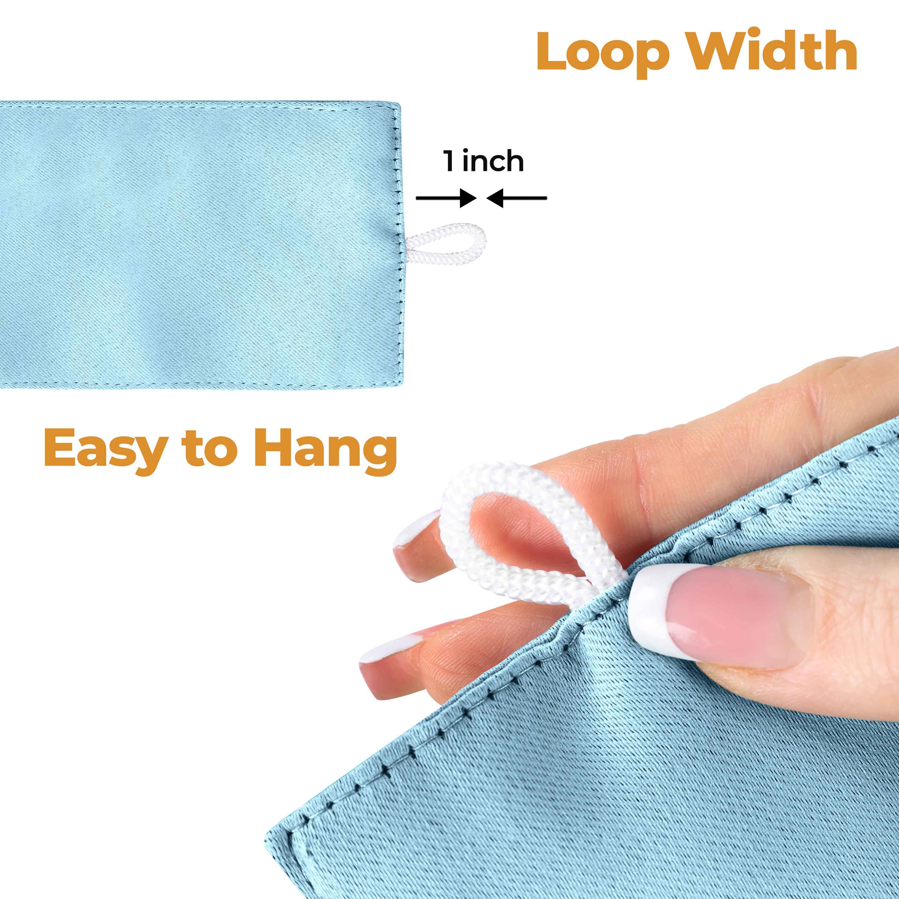 Machine Washable Blackout Curtains Set of 2 - Solid Color Room Darkening Window Drapes for Bedroom & Living Room - Noise Reducing & Thermal Insulated for Better Sleep