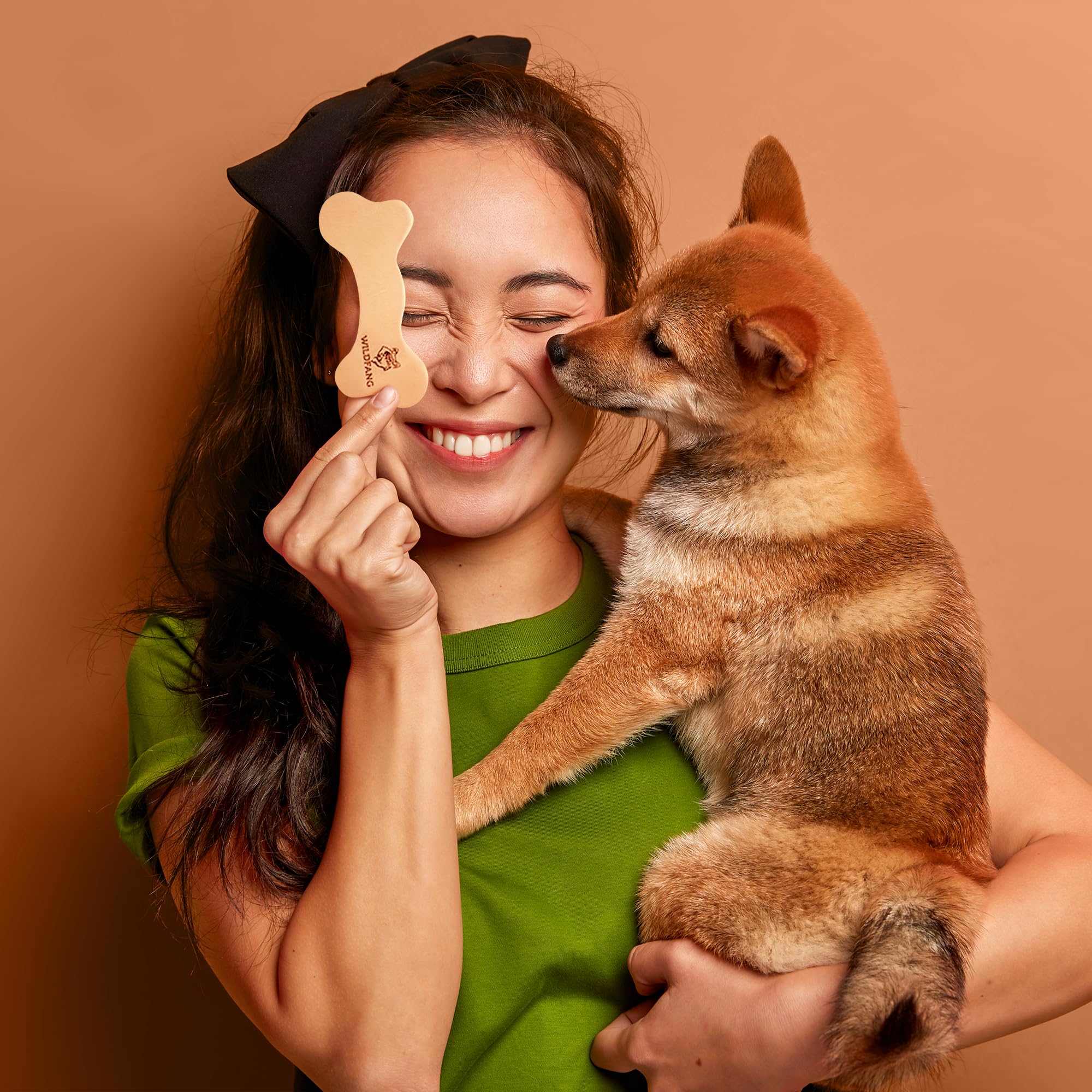 Premium Wildfang Leather Bones for Dogs - Natural Long-Lasting Dog Chew Sticks, Durable Leather Chew Toys for Aggressive Chewers, Safe Puppy Teething Toys (Set of 3) - Perfect for Training, Teething Relief & Dental Health
