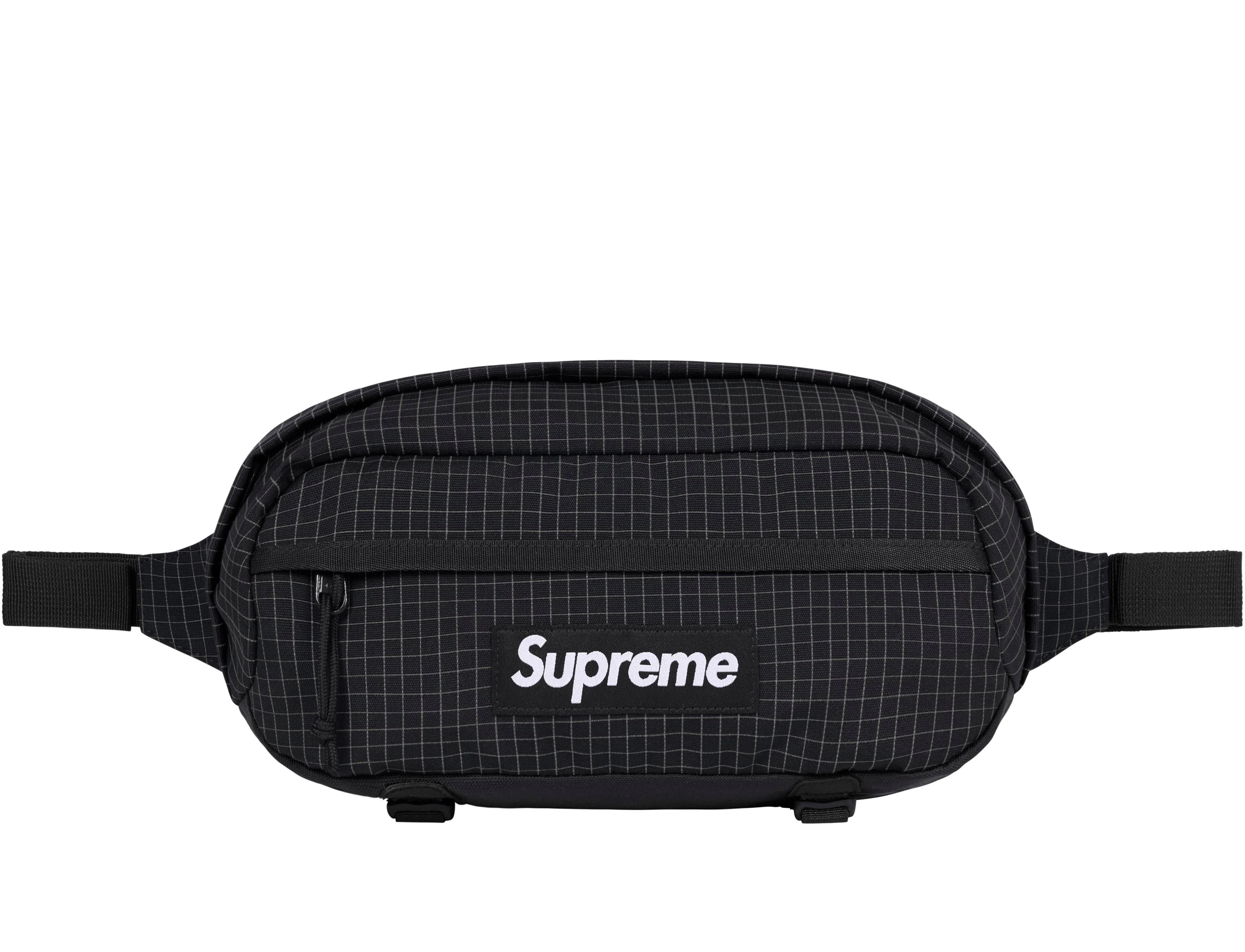 Supreme SS24 Waist Bag Black - Stylish & Durable Fanny Pack for Men & Women - Perfect for Travel, Hiking, Gym & Everyday Use