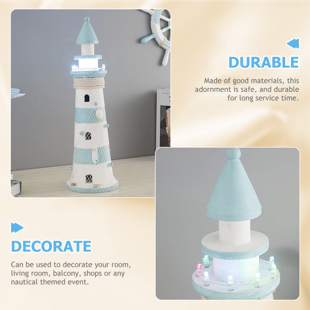 KESYOO Lighthouse Ornaments - Mediterranean Style Lighthouse Decor for Home, Office & Study Room | Elegant Desktop Decoration & Partition Decor | Perfect for Coastal, Nautical & Beach Theme Decorating