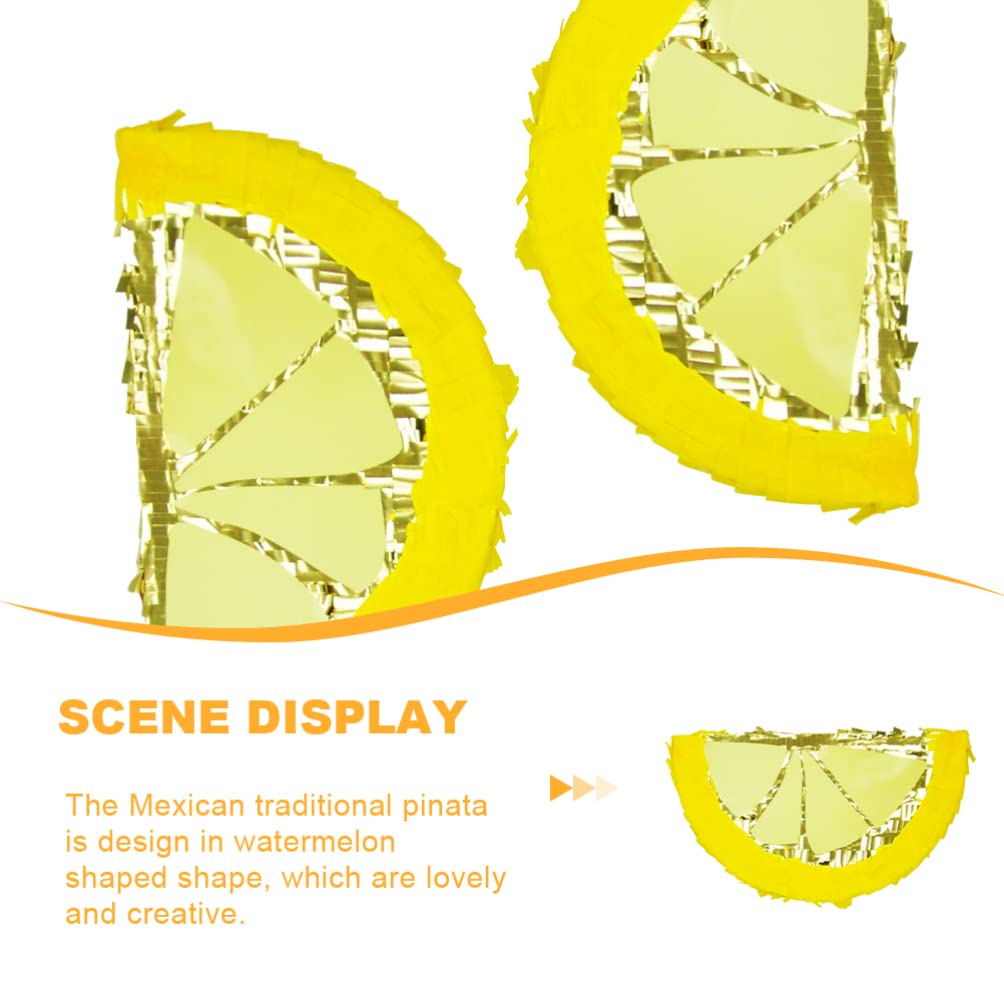 Mini Fruit Piñata for Kids Birthday Party - Watermelon & Lemon Shaped Candy Holder, Wedding Favors & Party Decorations | Perfect for Birthday Bashes, Baby Showers & Gender Reveals
