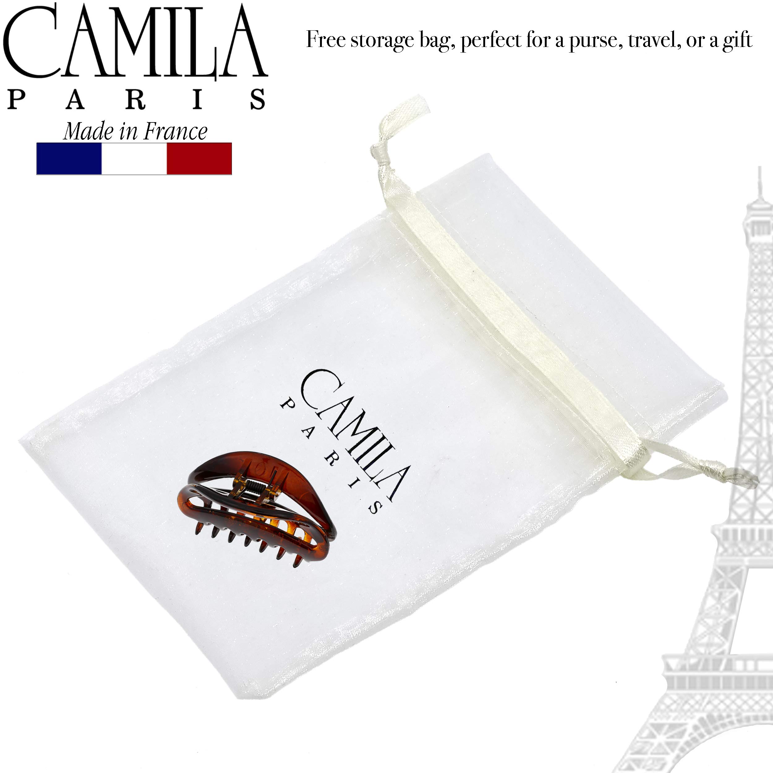 Camila Paris NV23 French Hair Claw Clip for Women - Tortoise Shell Hair Accessory, Strong Hold No Slip Grip | Fashionable & Durable Hair Styling Clamp for Women & Girls | Made in France | Perfect for Updos, Ponytails & Everyday Hairstyles