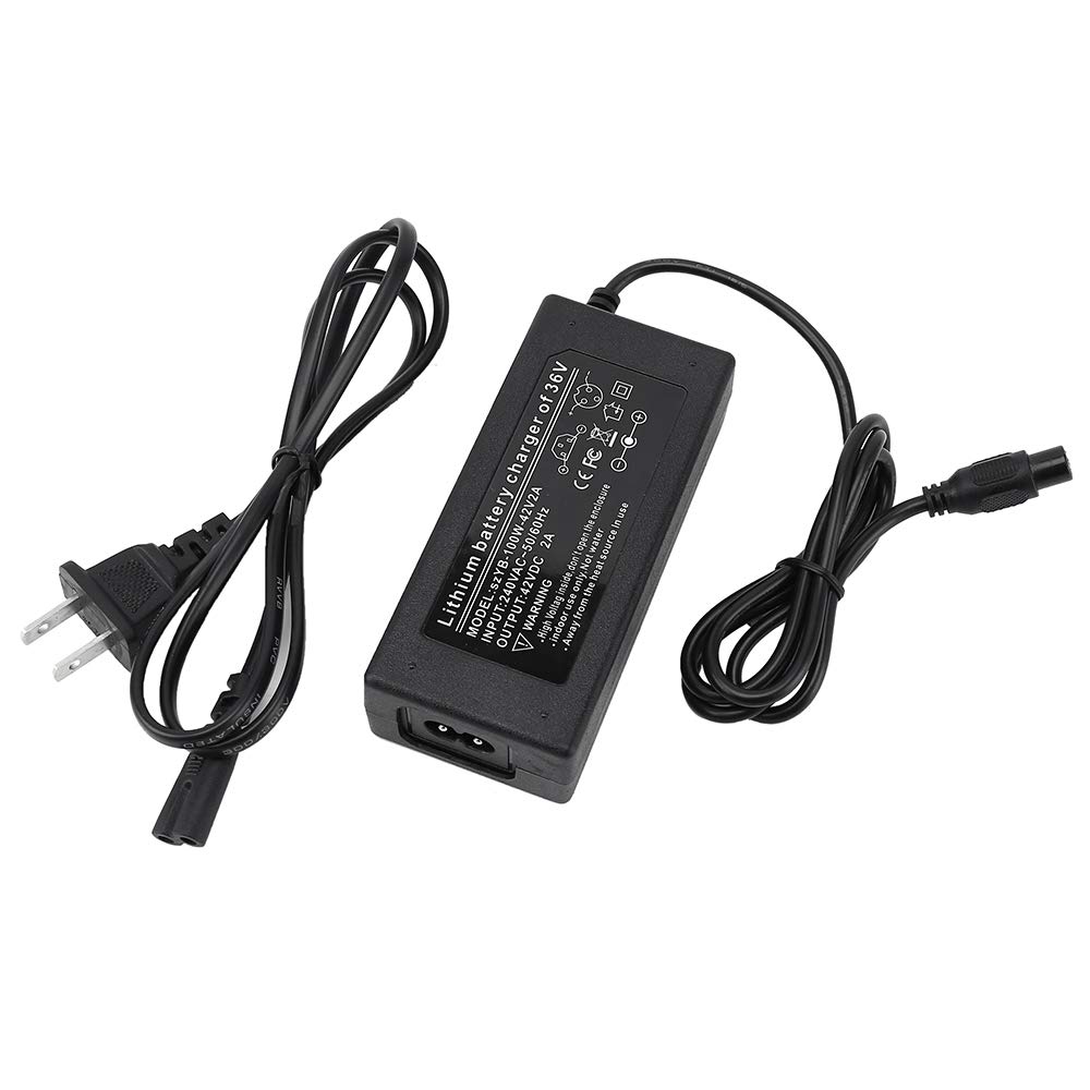 42V 2A Electric Scooter Battery Charger - 3-Prong Power Adapter for E-Bike & Scooter | Fast Charging | Weatherproof Design | Perfect for Commuting & Urban Travel