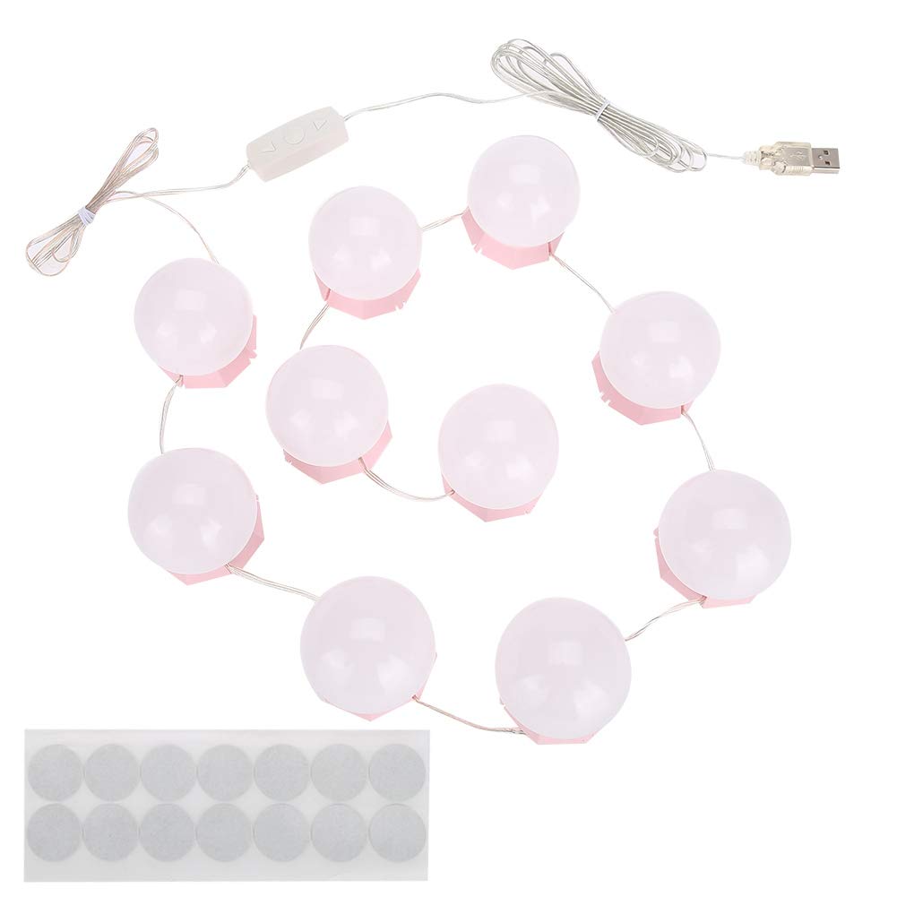10pcs LED Hollywood Vanity Mirror Lights - Dimmable Makeup Mirror Lighting for Dressing Table & Bathroom - Perfect for Professional Makeup Application & Home Decor