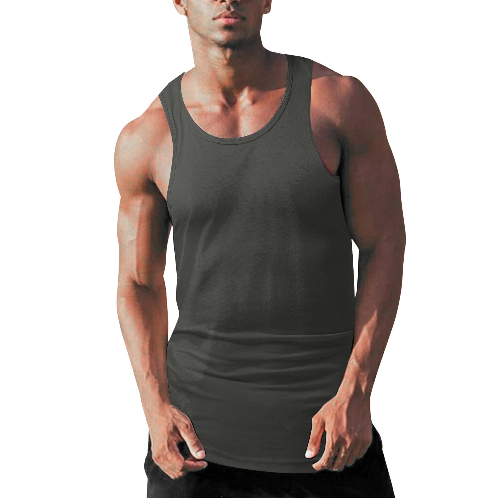 Men's Gym Tank Top - Breathable Muscle Workout Shirt for Bodybuilding, Fitness & Yoga | Sleeveless Athletic Vest for Beach & Casual Wear