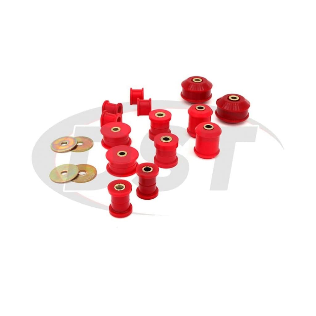 Energy Suspension Hyper-Flex Master Bushing Kit (Red) for 2003-2005 Mitsubishi Lancer | 5.18115R | Improve Handling & Reduce Vibration for Street & Track Performance
