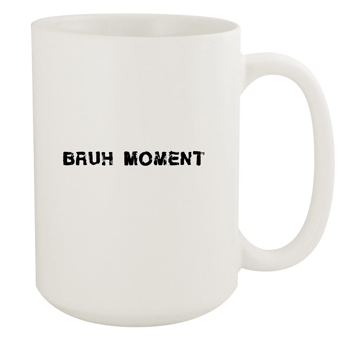 Bruh Moment - 15oz White Ceramic Coffee Mug for Home, Office & Gifts | Funny Novelty Drinking Cup for Tea, Coffee & Hot Beverages