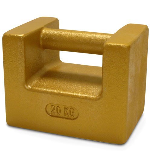 NIST Class F 10kg Cast Iron Test Weight with Painted Grip Handle - Rice Lake 12767 | Ideal for Calibration, Industrial Scales & Laboratory Use