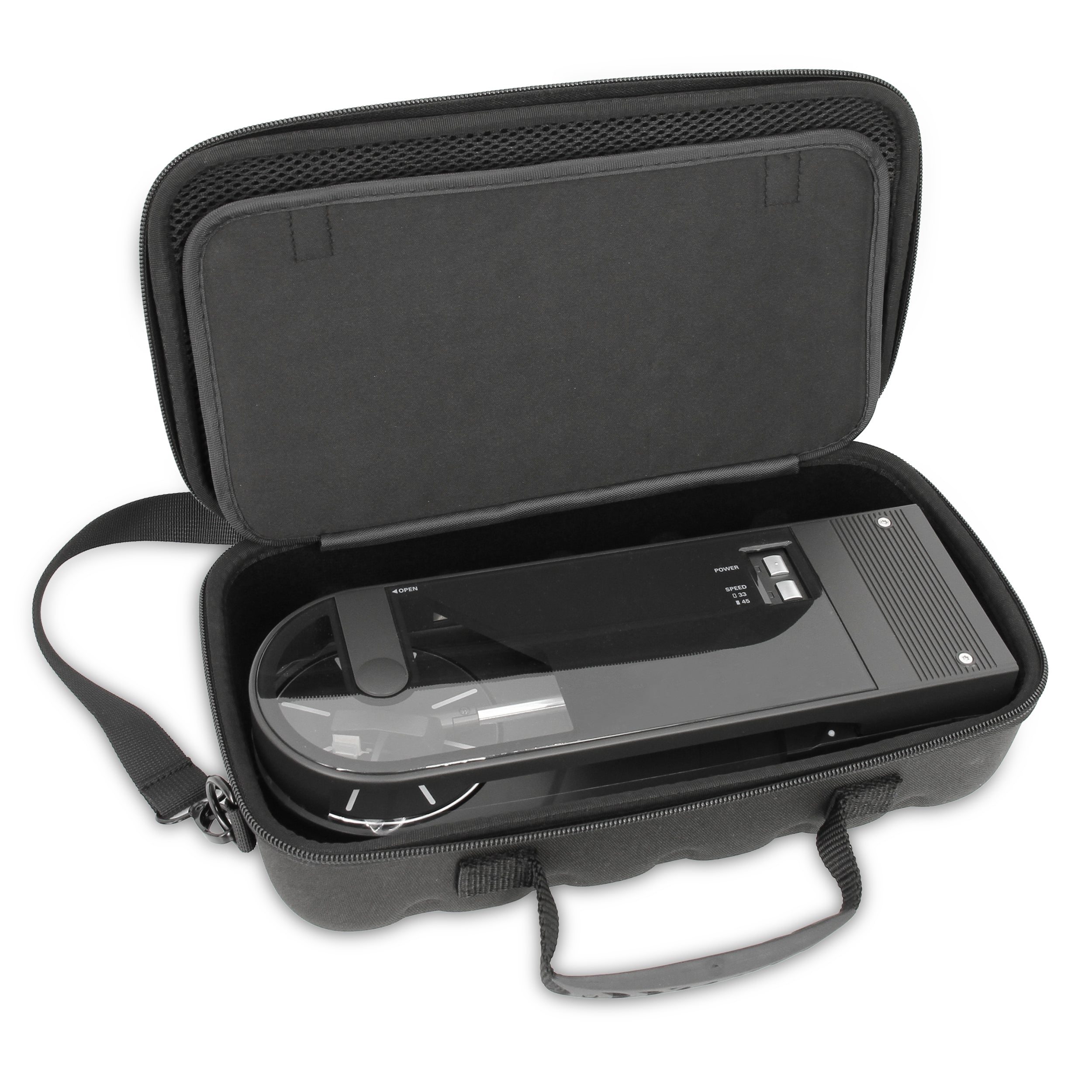 Audio Technica Sound Burger Protective Travel Case for AT-SB727 Portable Turntable - Durable Black or Gray Cover - Perfect for DJs, Travel & Vinyl Record Storage