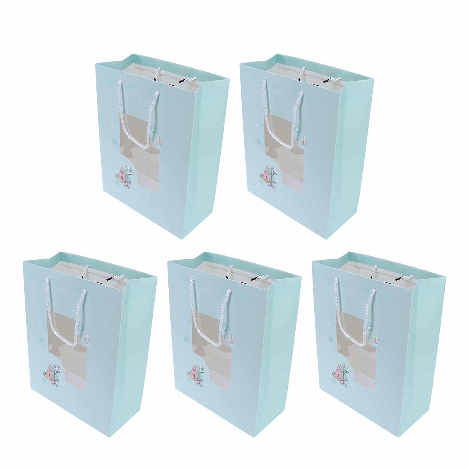 Premium Gift Bags - Durable & Elegant Paper Gift Packaging for Retail Shopping, Parties, Weddings & Special Occasions (Bear Claw Design)
