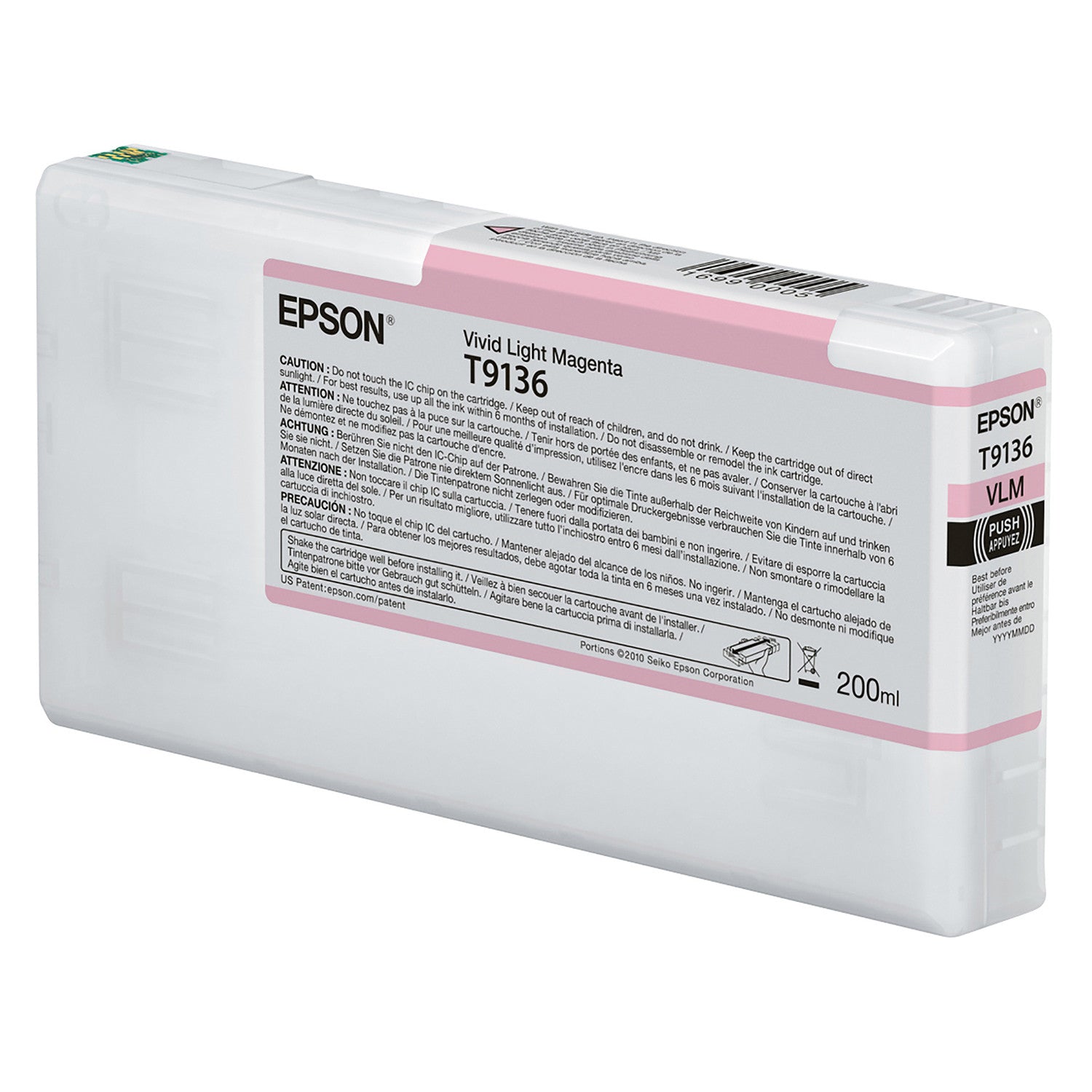 Epson T913600 P5000 Ultrachrome HD Ink 200ml Vivid Light Magenta - High-Quality Printer Ink for Professional Photo Printing, Graphic Design & Art Projects