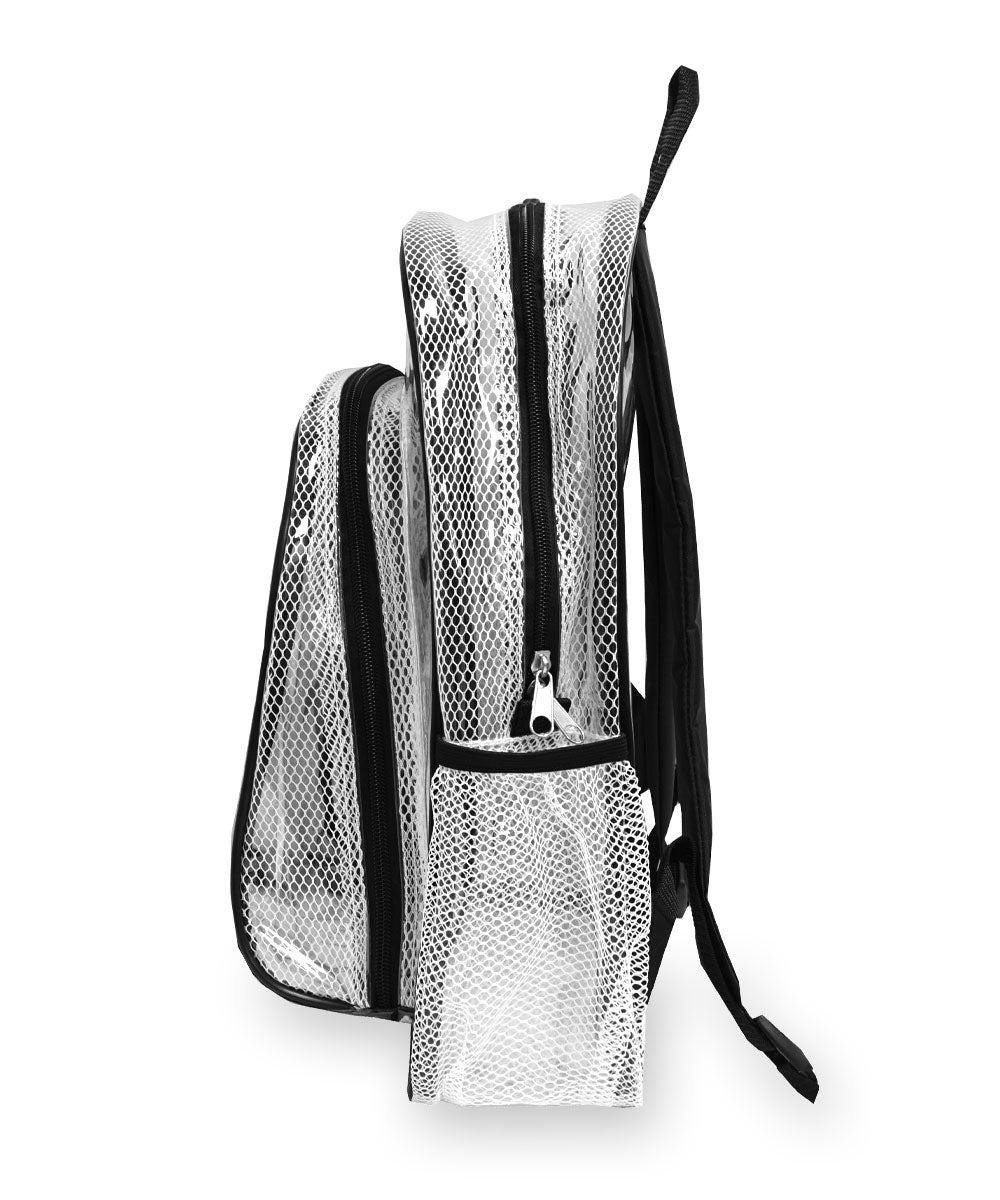 EVEREST Heavy Duty Clear Backpack - Transparent School Backpack for Work, Travel & Security Check - Waterproof & Durable TSA Approved Backpack for College, Gym & Outdoor Activities
