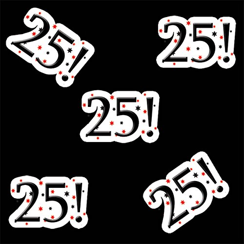 25! Birthday Stickers (24-Pack) - Fun Party Decorations for Birthdays, Celebrations & DIY Scrapbooking by Partypro