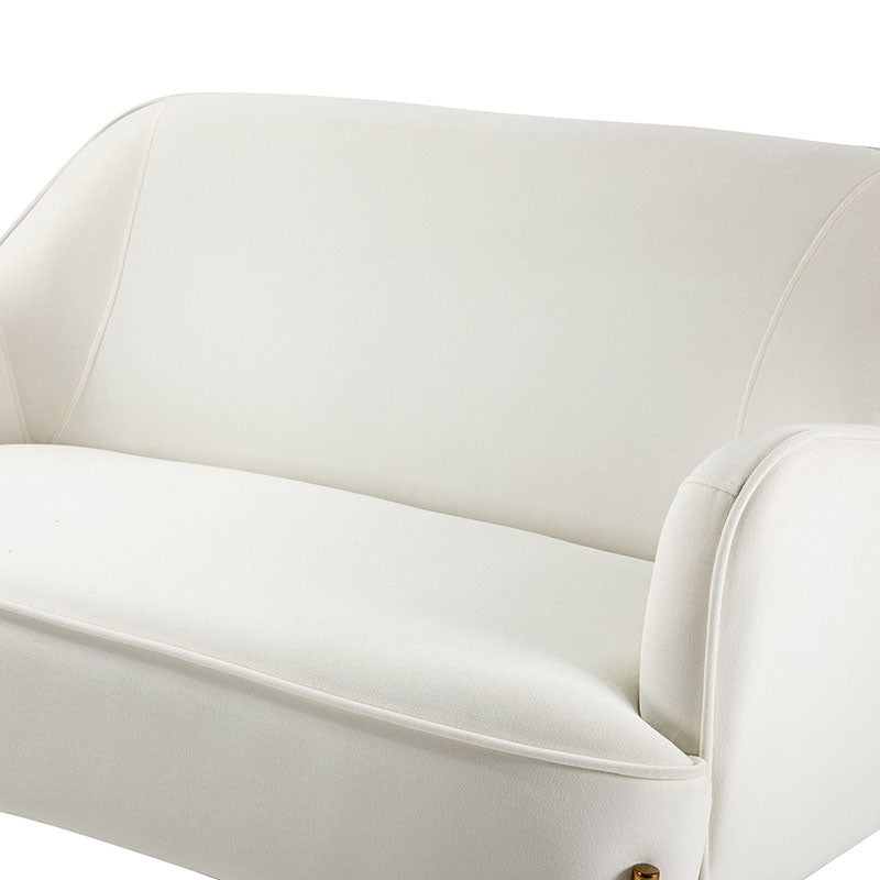 Stylish Africa Contemporary Velvet Loveseat Sofa - Modern Velvet Upholstered 2-Seater Couch for Living Room, Lounge & Home Decor