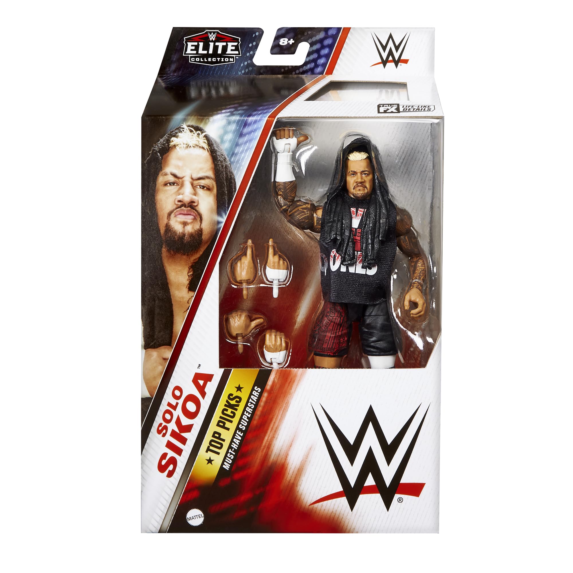 Solo Sikoa WWE Elite Top Picks 2024 Wave 4 Wrestling Action Figure - Collectible Toy for WWE Fans, Wrestling Enthusiasts & Display Collections - Perfect for Play Battles, Gift Giving & Memorabilia Display