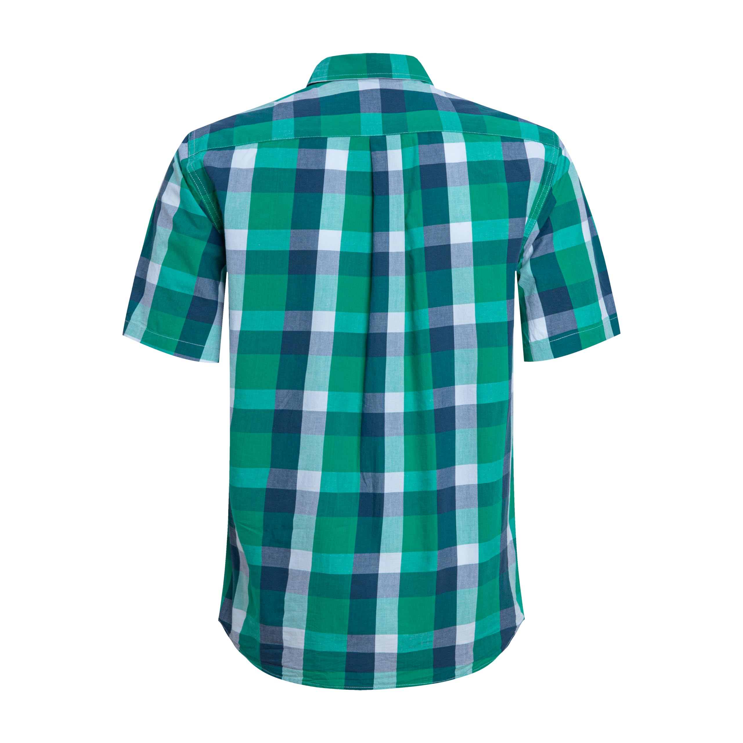 Men's Short Sleeve Western Shirts with Pearl Snap Buttons - Casual Button Up Plaid Shirt for Cowboy Style, Country Music Festivals & Outdoor Adventures (Regular Fit)