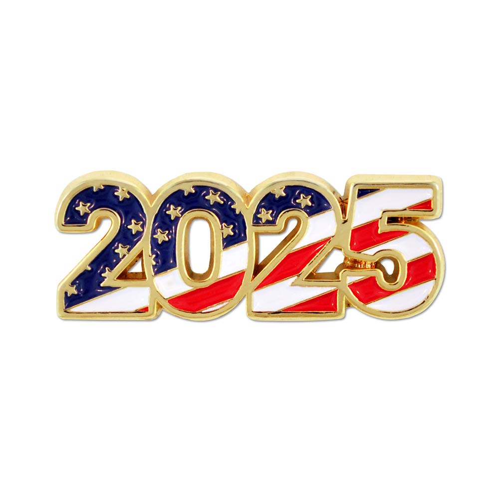 American Flag Patriotic Enamel Lapel Pin - USA Pride Accessory for Veterans, Military, 4th of July & Everyday Wear | PinMart
