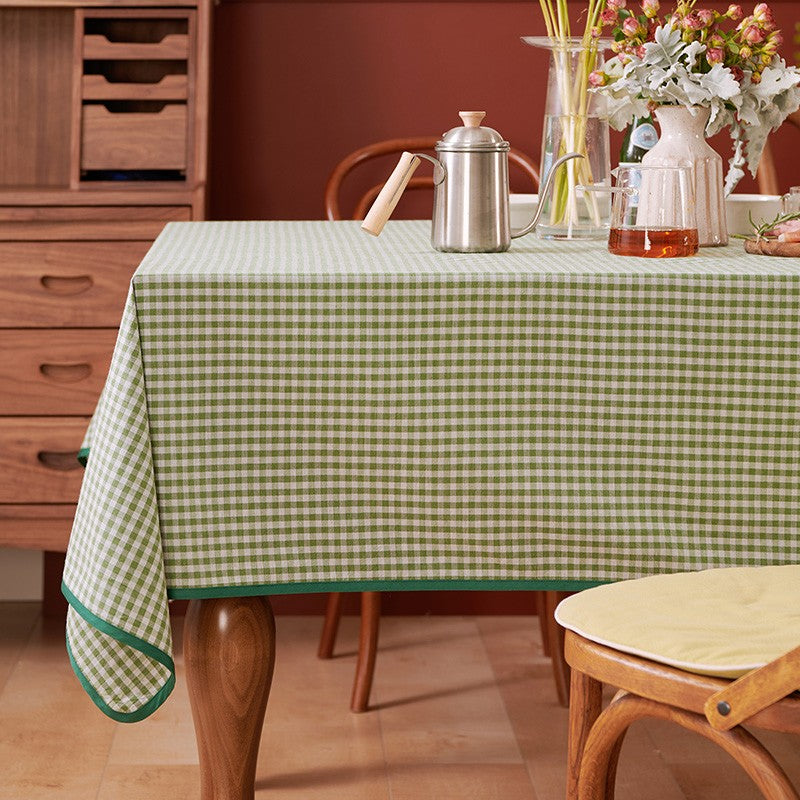 Premium Cotton Checkered Tablecloth - Rectangle Dining Table Cover, Farmhouse & Wedding Table Cloth, Coffee Table Decor - Perfect for Home, Restaurant & Special Events