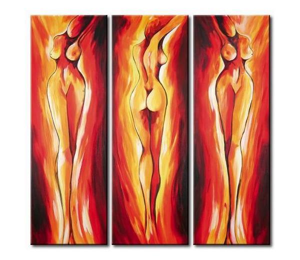 Abstract Figure Painting - Acrylic Canvas Wall Art for Modern Home Decor | Contemporary Artwork for Living Room, Bedroom & Office