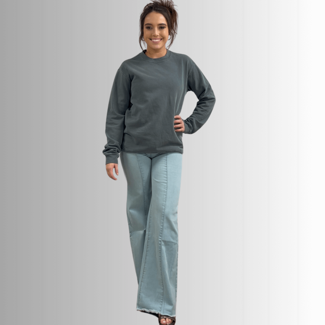 Brynlee Heavyweight Crew Neck Fleece Sweatshirt for Women - Soft Warm Pullover for Winter, Fall & Casual Outfits | Cozy Lounge Wear & Outdoor Activities