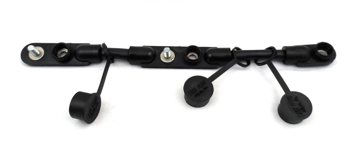 Black Multi-Battery Overmolded Cable Assembly for 3 Battery Setups (04365) - Perfect for Marine, RV, and Solar Power Systems