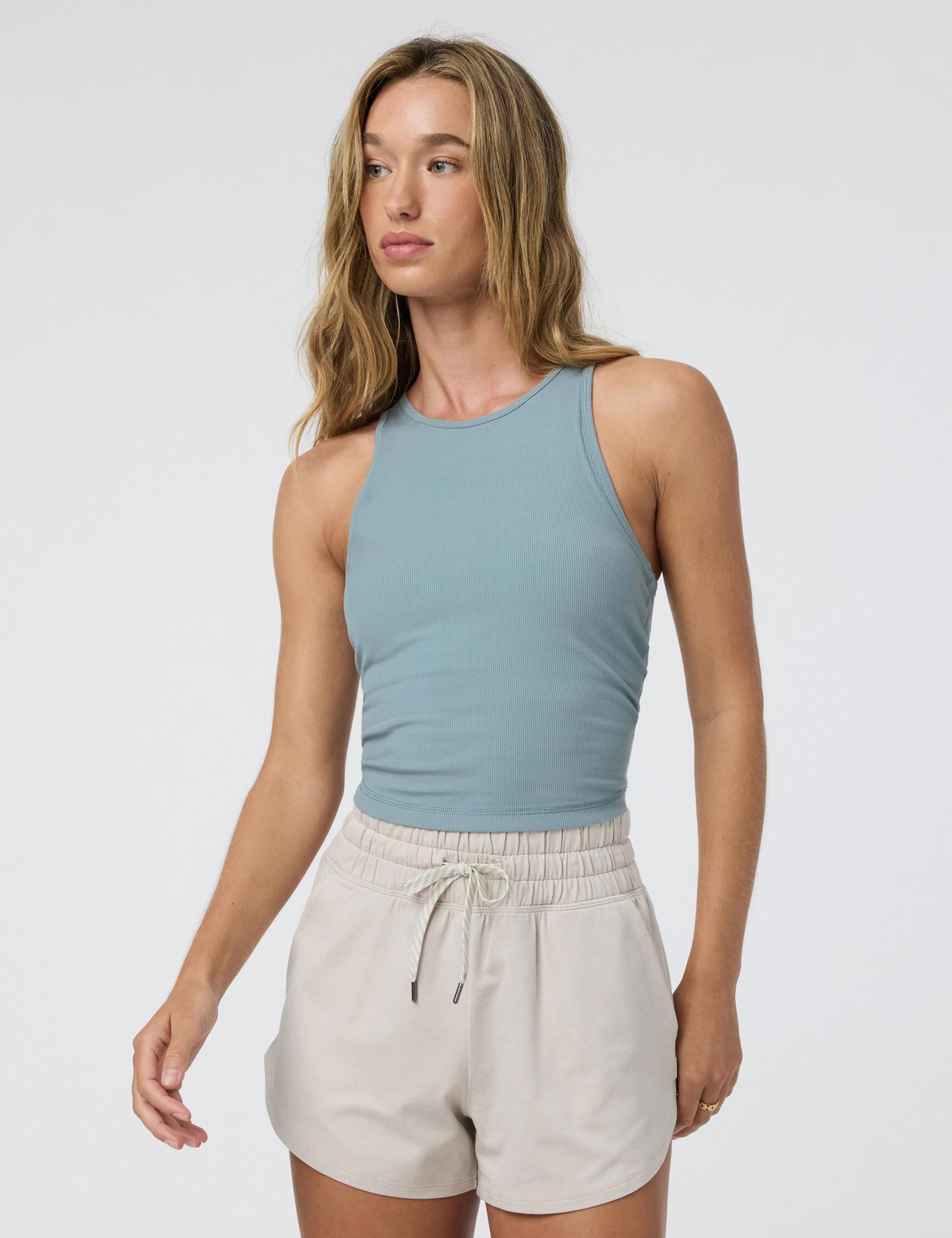 Pose Plyo Tank Top for Women - Breathable Workout Mist Color - Perfect for Yoga, Running & Gym Fitness