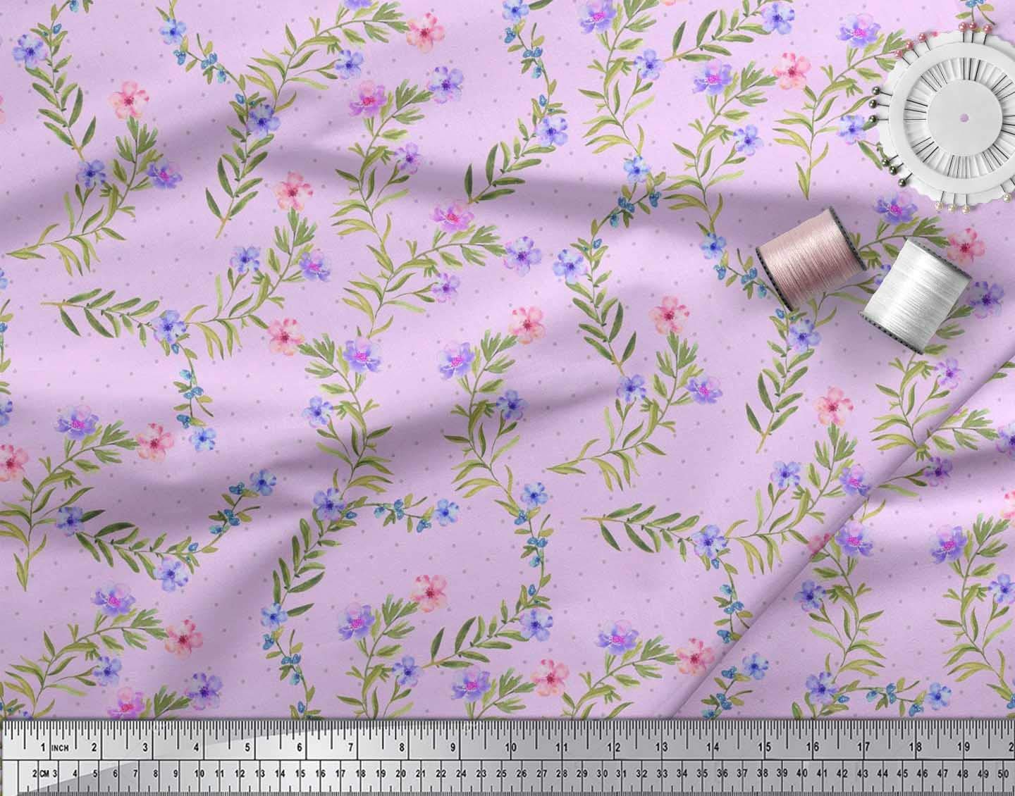 Soimoi Moss Georgette Brown Fabric by The Yard - 42