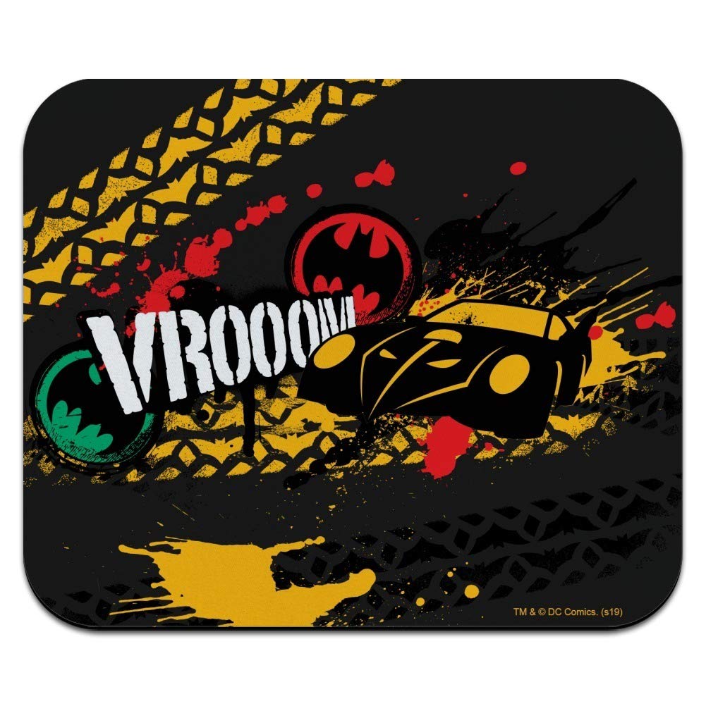 Batman Batmobile VROOOM Gaming Mouse Pad - Ultra Thin Non-Slip Rubber Base - Perfect for PC, Laptop, Office & Gaming Setup