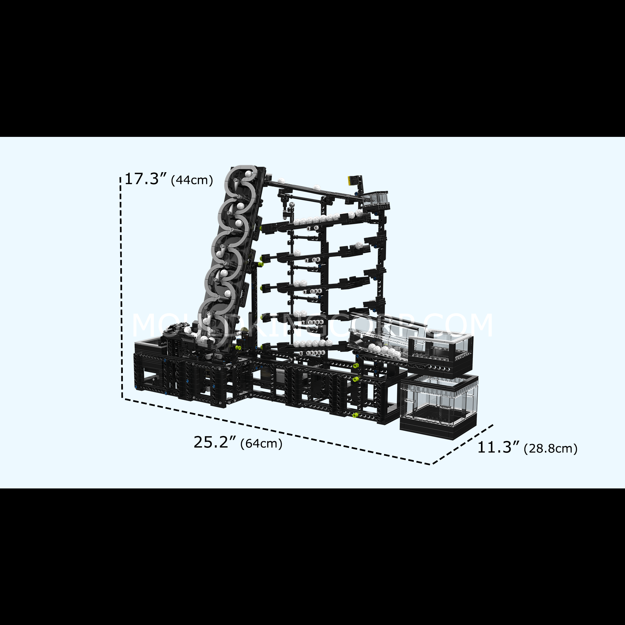 Mould King 26012 GBC Logarithmic Ball Machine Building Set - 2066 Piece STEM Educational Toy for Adults & Teens | Perfect for Engineering Enthusiasts, Classroom Projects & Creative Display