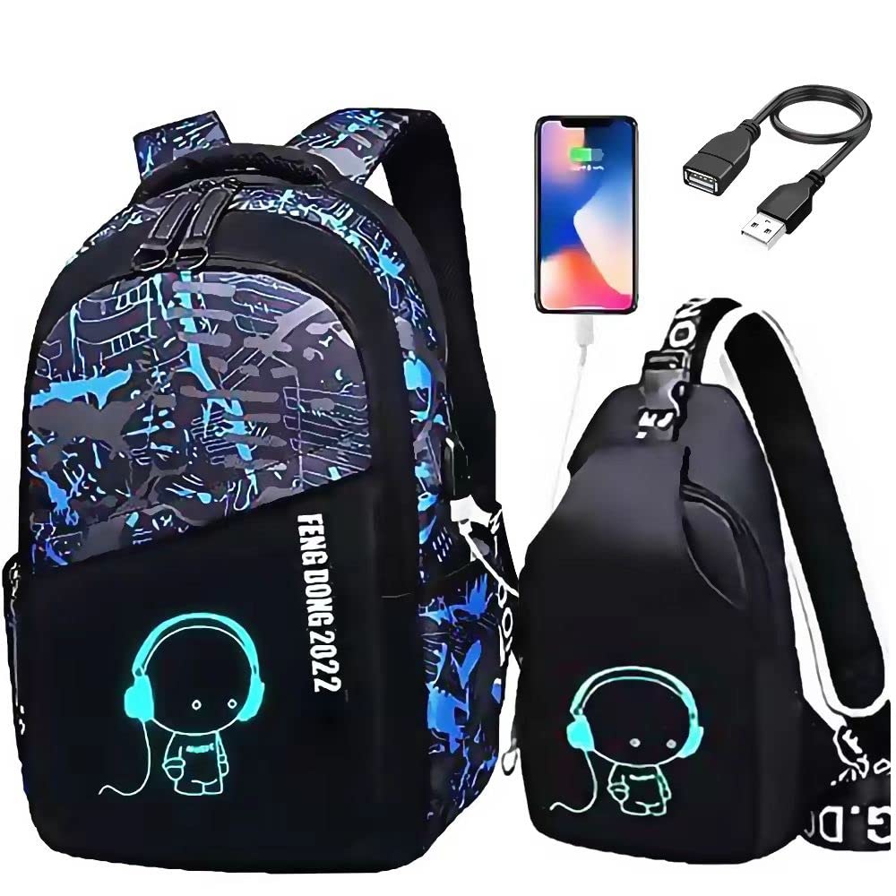 Boys Backpack with USB Charging Port - 15.6 Inch Laptop School Bookbag for Teens | Perfect for School, College, Travel & Daily Commute