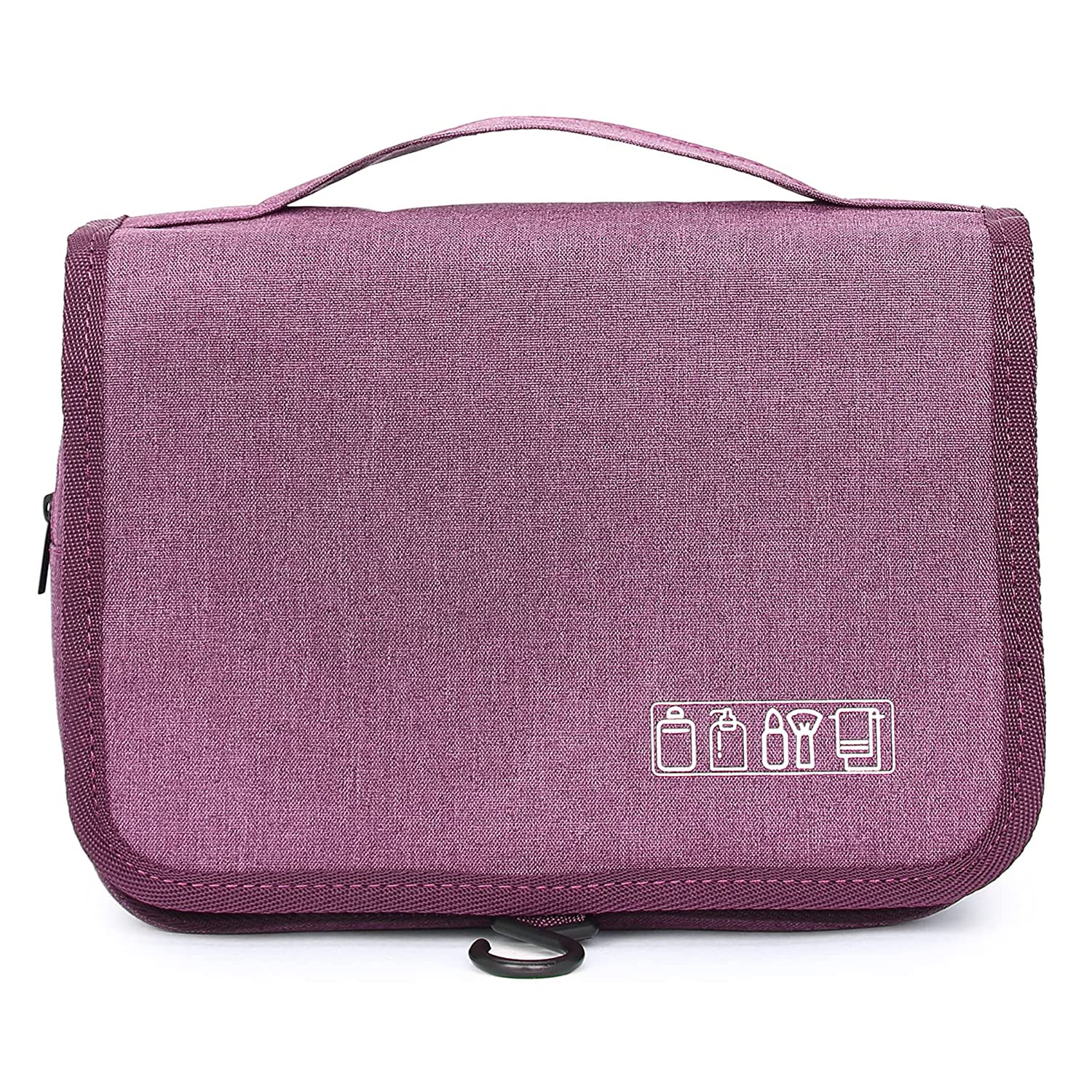 GANNEPIE Large Travel Makeup Bag for Women - Purple Cosmetic Organizer | Perfect for Travel & Daily Use