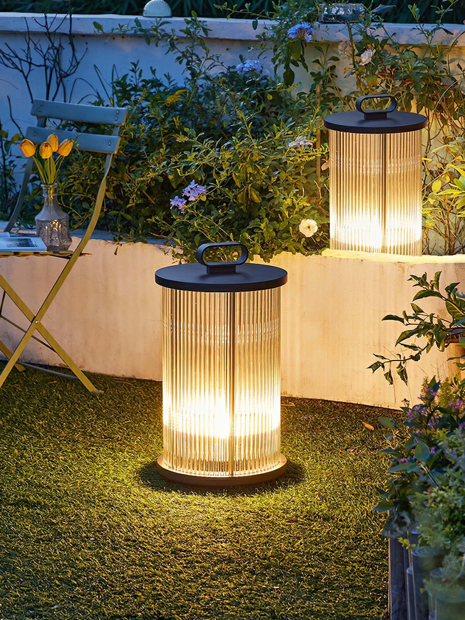 Solar Powered LED Lantern for Garden - Waterproof Outdoor Lighting for Patio, Yard, Pathway - Romantic Ambiance & Decorative Landscape Lighting